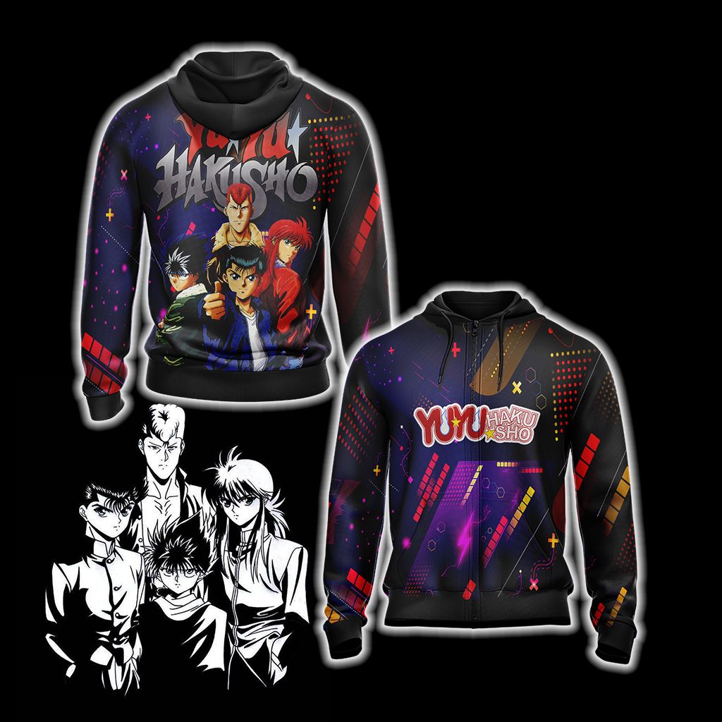 Yu Yu Hakusho New Version 2 Unisex 3D T-shirt Zip Hoodie
