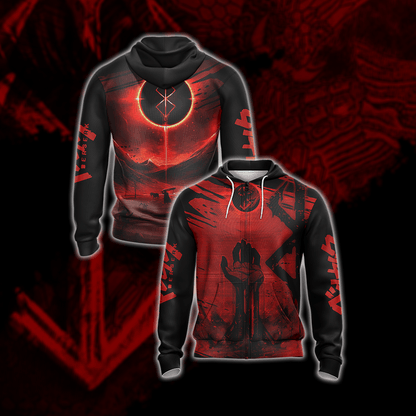 Berserk Unisex 3D T-shirt Zip Hoodie