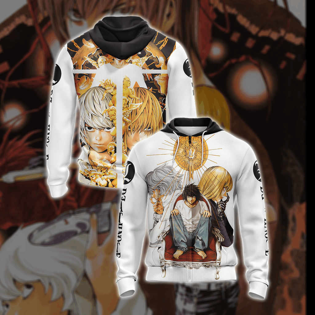 Death Note - Mello Near Light Yagami Unisex 3D T-shirt Zip Hoodie