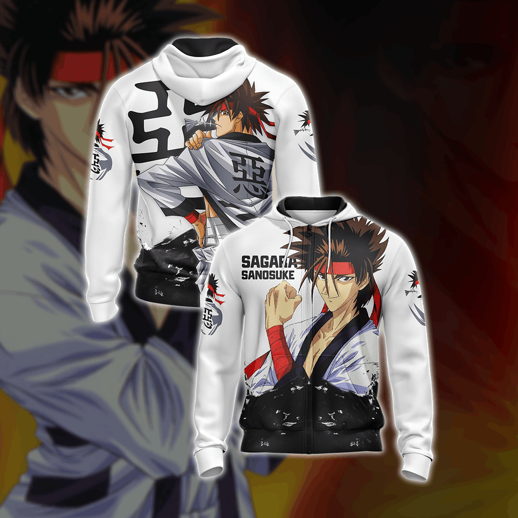 Rurouni Kenshin - Sagara Sanosuke Unisex 3D T-shirt Zip Hoodie
