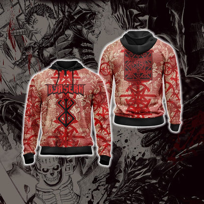 Berserk - Guts Brand of Sacrifice Protective Seal Tailsman Unisex 3D T-shirt Zip Hoodie