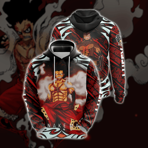 One Piece - Luffy Snakeman Unisex 3D Hoodie S  