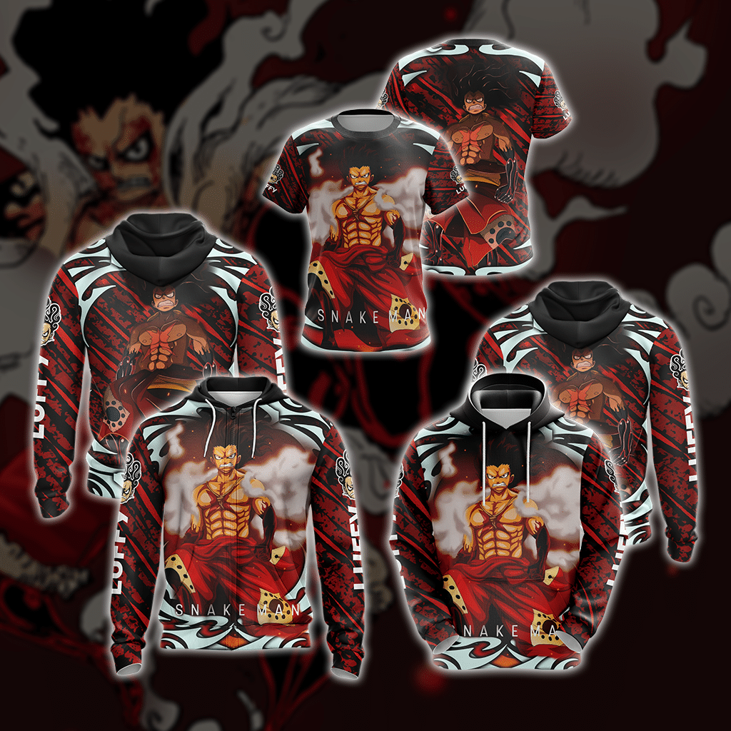 One Piece Luffy Snakeman Unisex 3D T-shirt