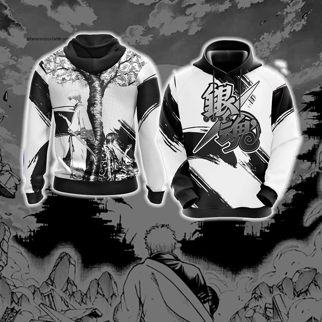 Gintama Manga Unisex 3D T-shirt Hoodie