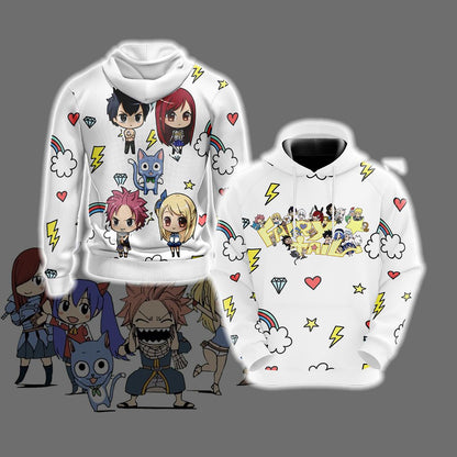 Fairy Tail Chibi Unisex 3D T-shirt Hoodie