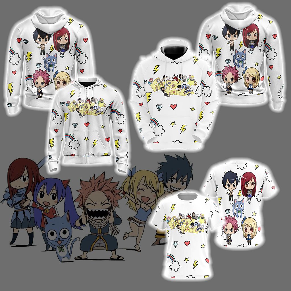 Fairy Tail Chibi Unisex 3D T-shirt