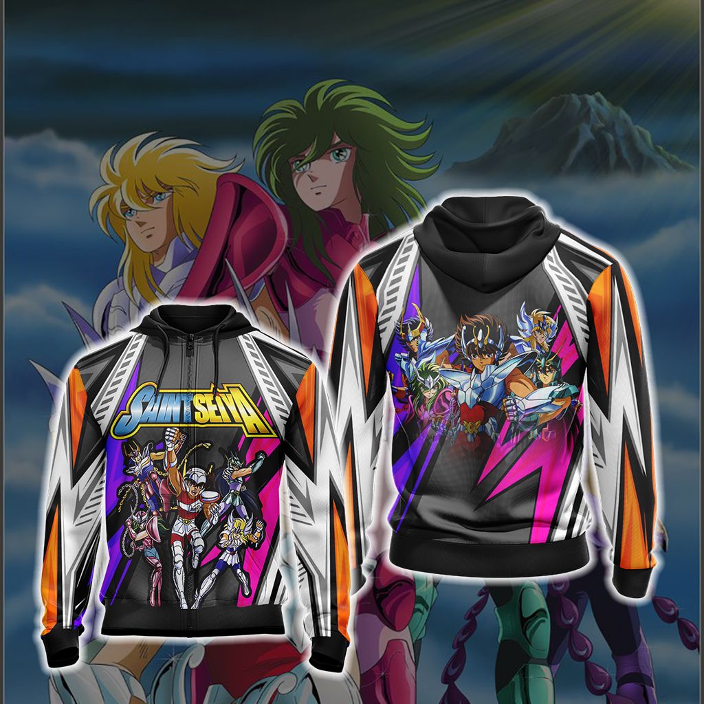 Saint Seiya New Version Unisex 3D T-shirt Zip Hoodie