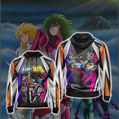 Saint Seiya New Version Unisex 3D T-shirt Zip Hoodie