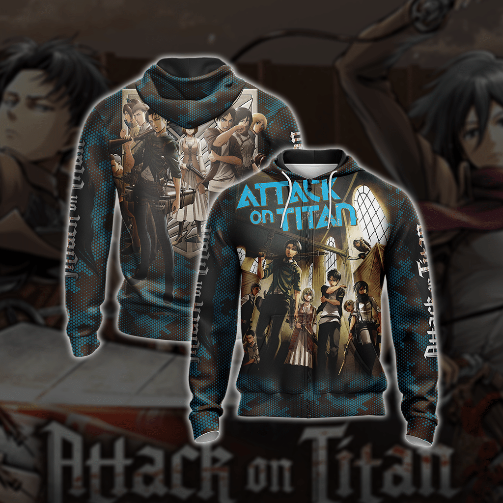 Attack On Titan New Style 3D T-shirt Zip Hoodie