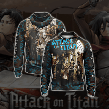 Attack On Titan New Style 3D T-shirt Zip Hoodie