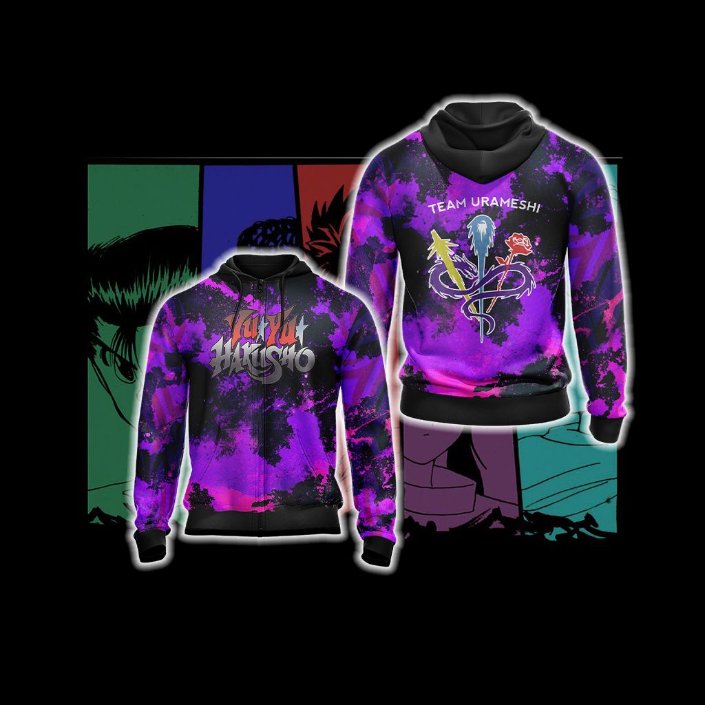 Yu Yu Hakusho - Team Urameshi New Unisex 3D T-shirt Zip Hoodie