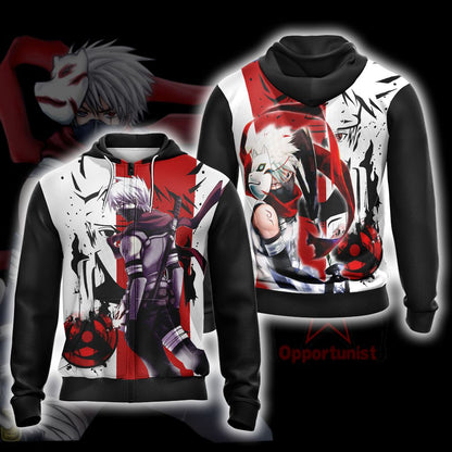 Naruto - Kakashi New Unisex 3D T-shirt Zip Hoodie