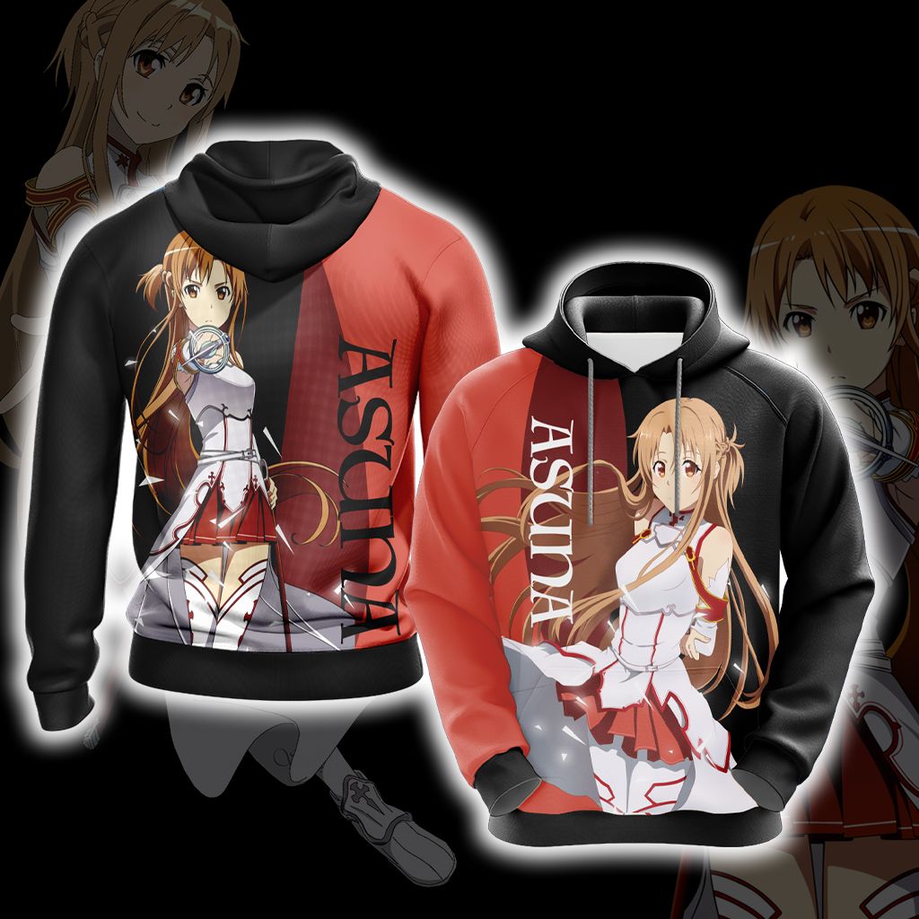 Sword Art Online Asuna Yukki New Look Unisex 3D T-shirt Zip Hoodie