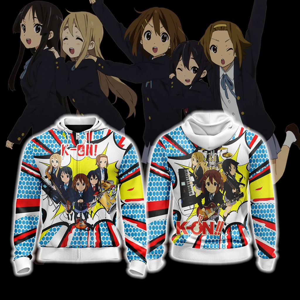 K-On! New Unisex 3D T-shirt Zip Hoodie