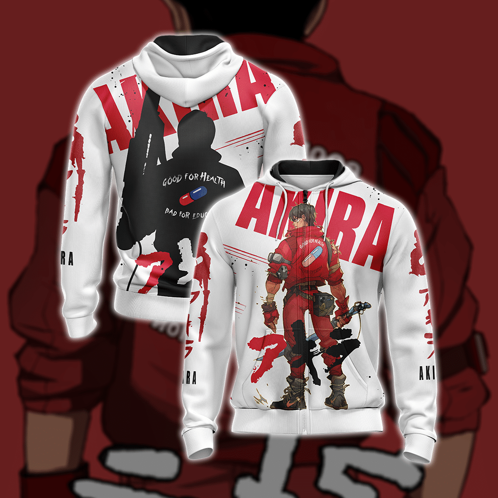 Kaneda Akira Unisex 3D T-shirt Zip Hoodie