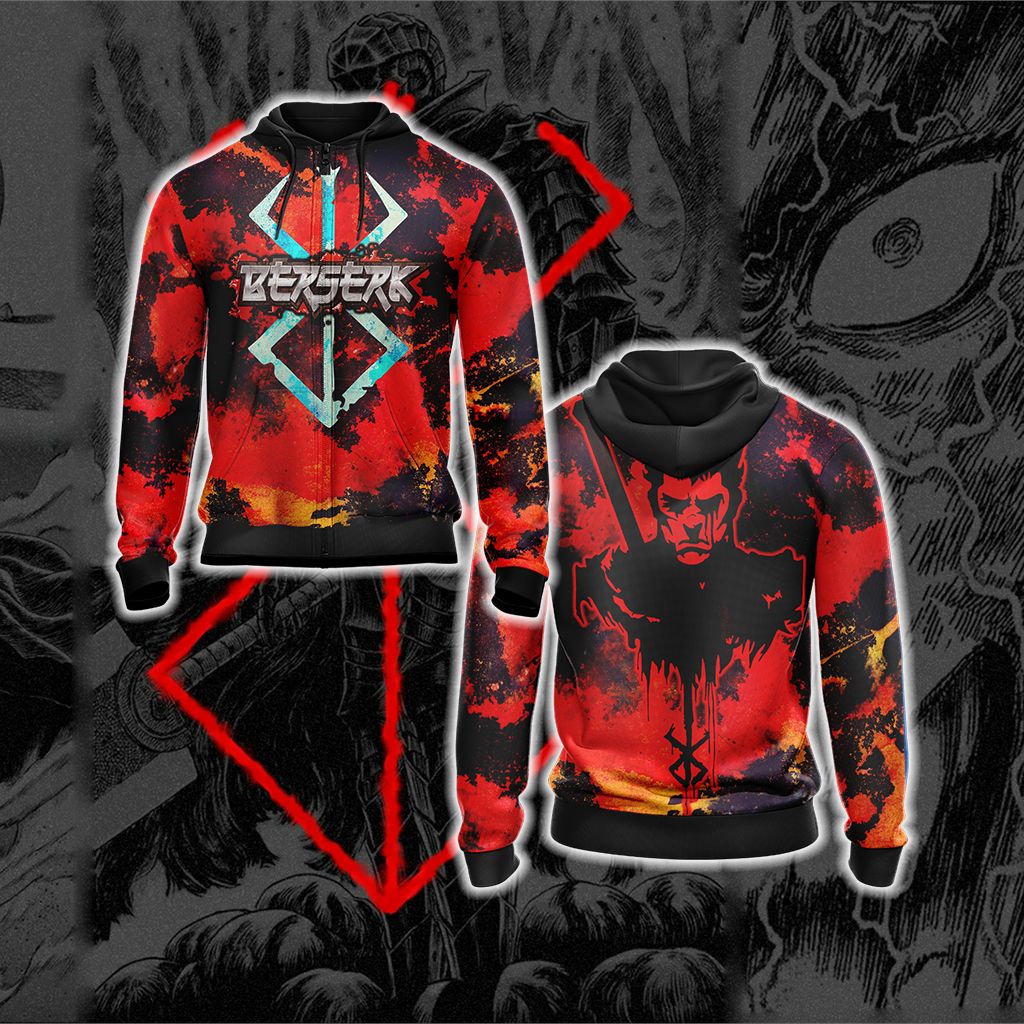 Berserk Unisex 3D T-shirt Zip Hoodie