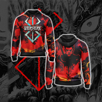 Berserk Unisex 3D T-shirt Zip Hoodie