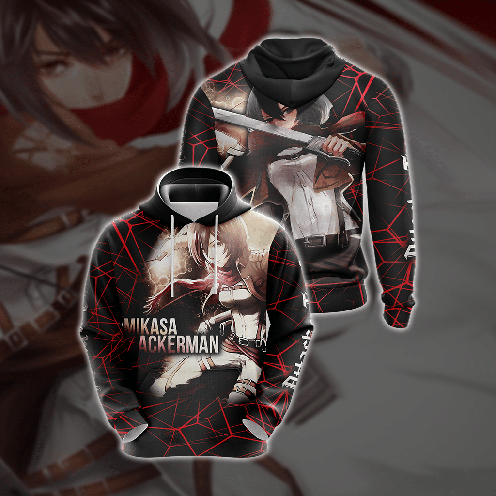 Attack On Titan - Mikasa Ackerman New Style Unisex 3D T-shirt Hoodie