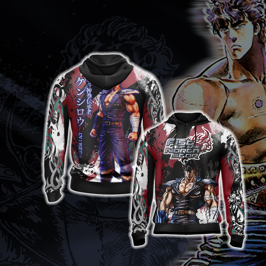 Fist of the North Star - Kenshiro New Style Unisex 3D T-shirt Zip Hoodie