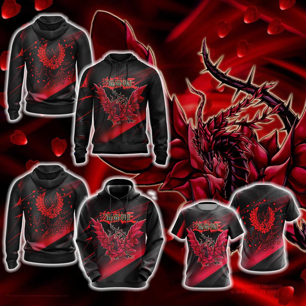 Black Rose Dragon - Yu-Gi-Oh Unisex 3D T-shirt