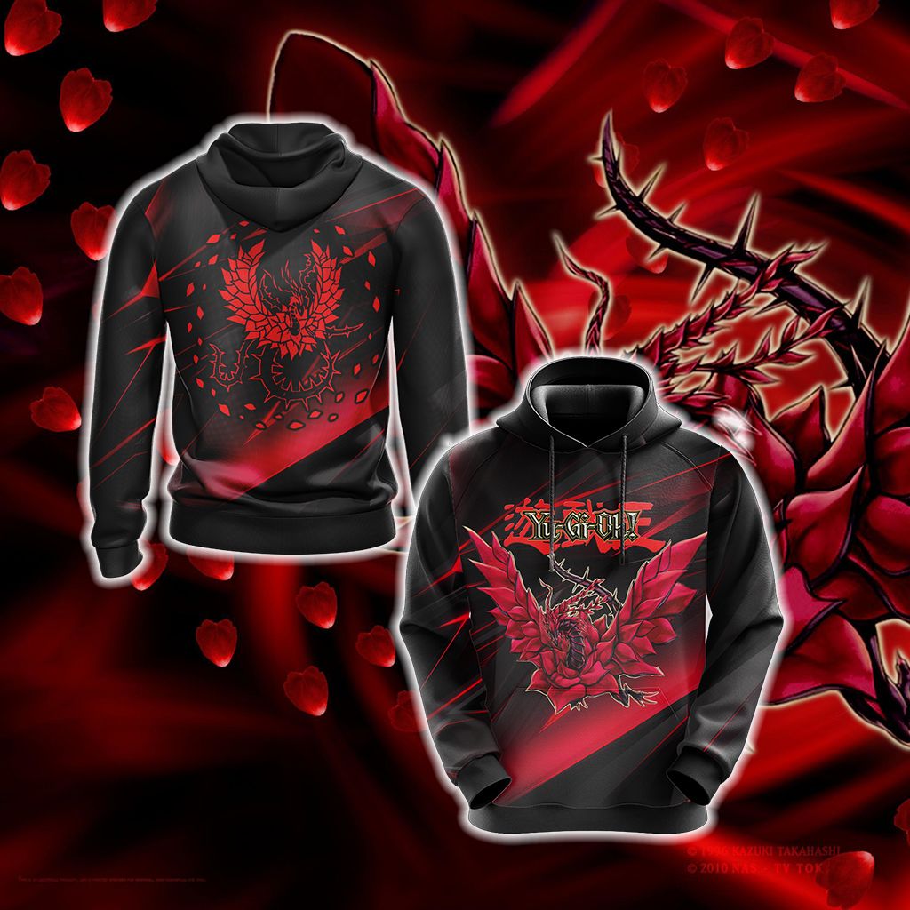 Black Rose Dragon - Yu-Gi-Oh Unisex 3D T-shirt Hoodie