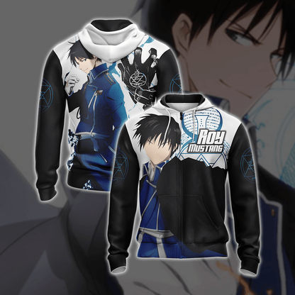 Fullmetal Alchemist - Roy Mustang New Style Unisex 3D T-shirt Zip Hoodie