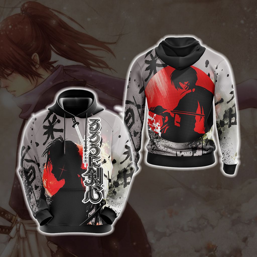 Rurouni Kenshin New Look Unisex 3D T-shirt Hoodie