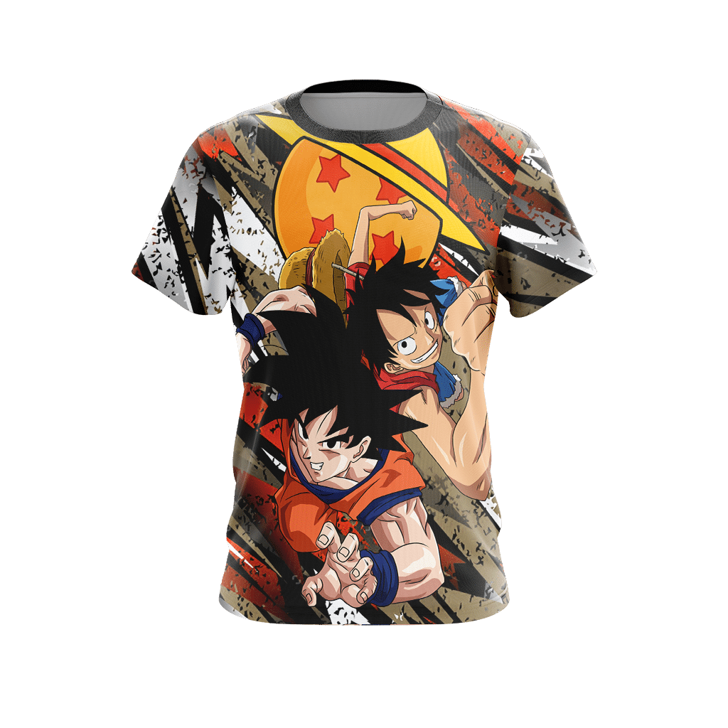 Dragon Ball x One Piece - Happy Halloween Unisex 3D T-shirt