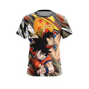 Dragon Ball x One Piece - Happy Halloween Unisex 3D T-shirt   