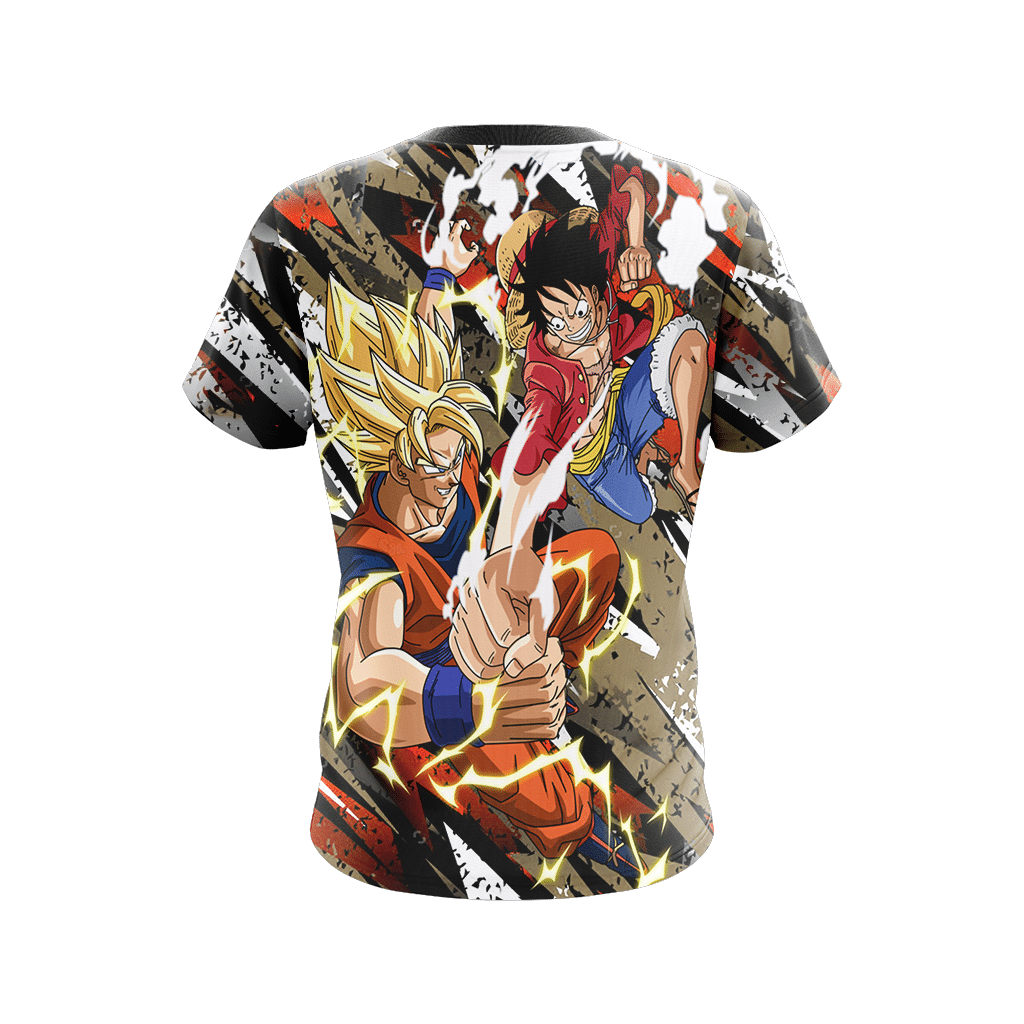 Dragon Ball x One Piece - Happy Halloween Unisex 3D T-shirt
