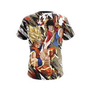 Dragon Ball x One Piece - Happy Halloween Unisex 3D T-shirt   