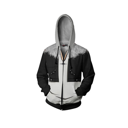 Squall Leonhart Final Fantasy VIII Cosplay Zip Up Hoodie Jacket