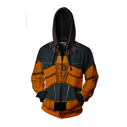 Half-Life Gordon Freeman Cosplay Zip Up Hoodie Jacket Joggers