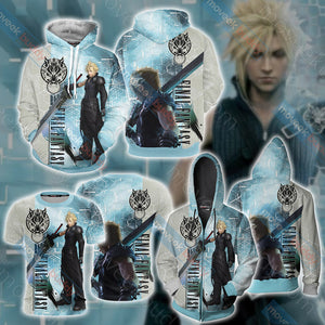 Final Fantasy - Cloud T-shirt Zip Hoodie Pullover Hoodie   