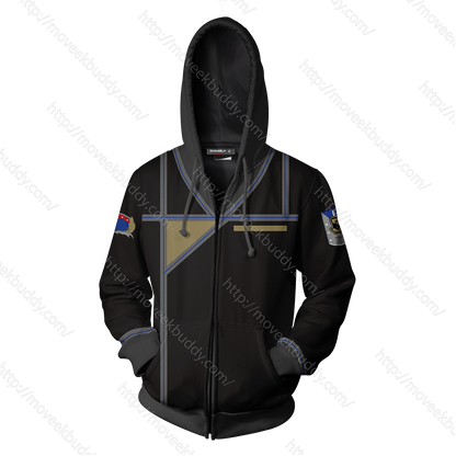 Babylon 5 Army Of Light Uniform Cosplay Zip Up Hoodie Jacket