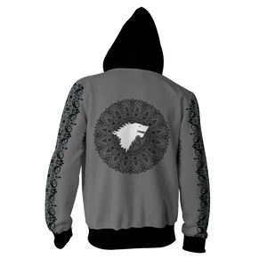 House Stark Game Of Thrones New Zip Up Hoodie   