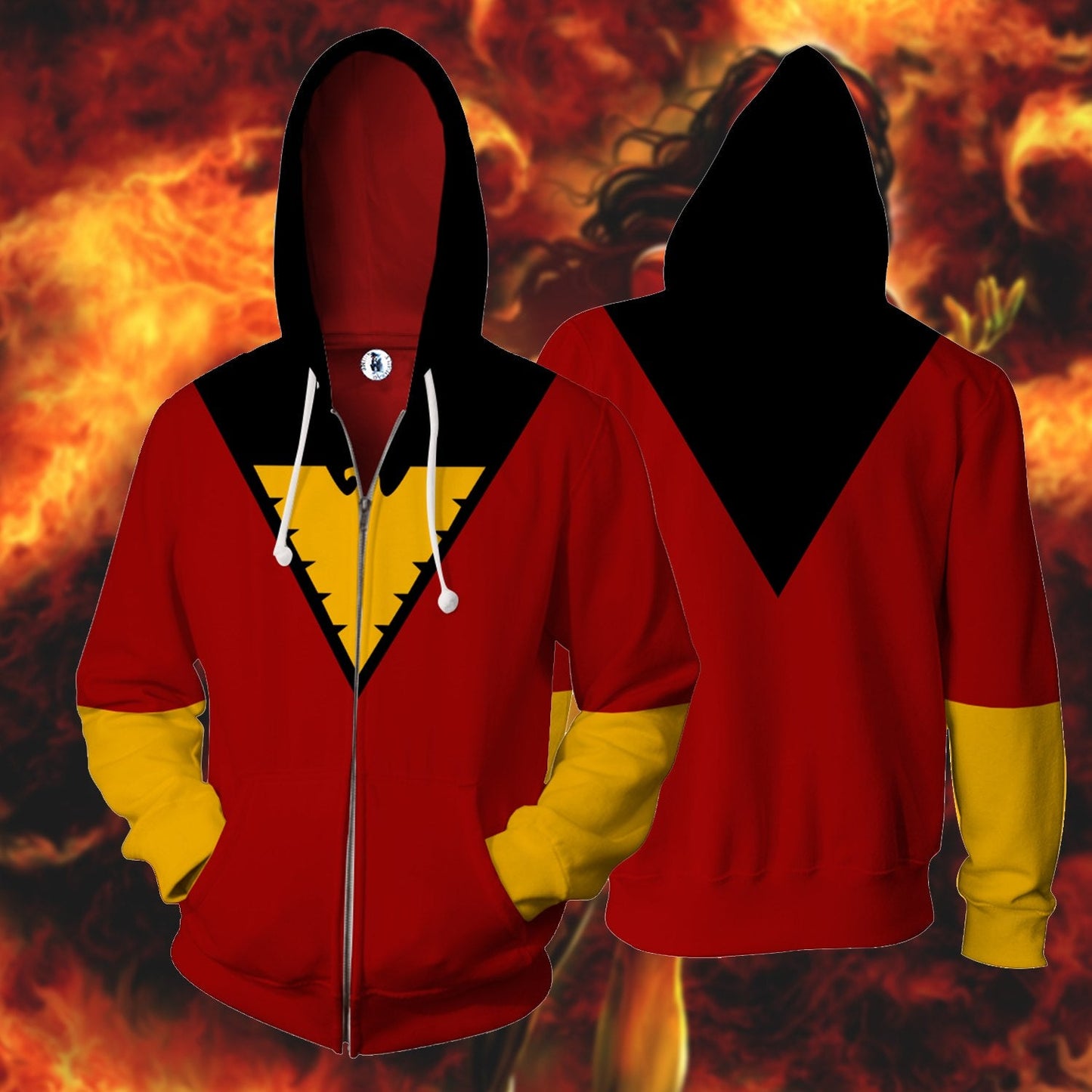X-Men: Dark Phoenix Cosplay Zip Up Hoodie Jacket 5XL