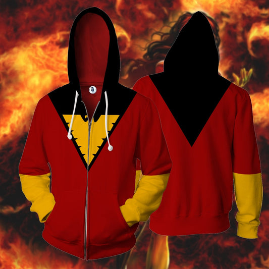 X-Men: Dark Phoenix Cosplay Zip Up Hoodie Jacket 5XL