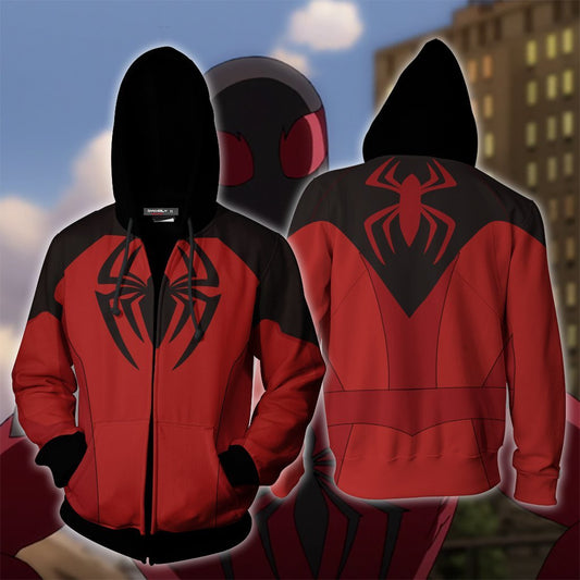 Scarlet Spider II Cosplay PS4 New Look Zip Up Hoodie Jacket Version 1