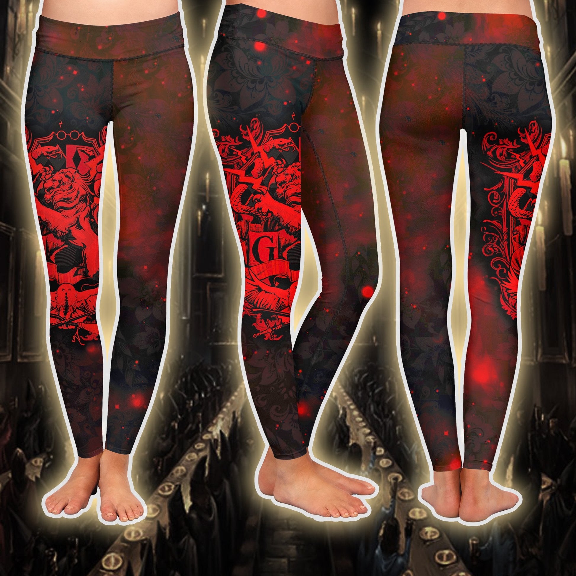The Gryffindor Lion Harry Potter Version Galaxy 3D Leggings