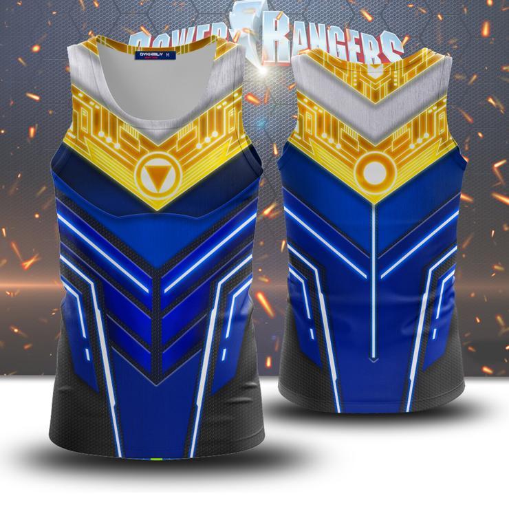 Power Ranger ZEO Cosplay 3D Tank Top Blue Ranger