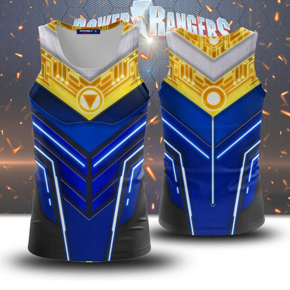 Power Ranger ZEO Cosplay 3D Tank Top Blue Ranger