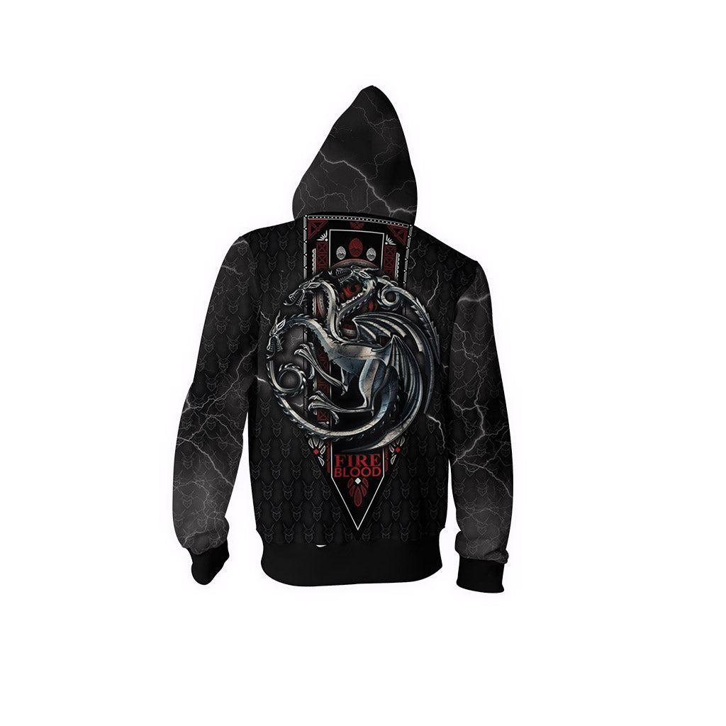 House Targaryen Game Of Thrones New Look Zip Up Hoodie
