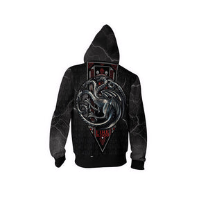 House Targaryen Game Of Thrones New Look Zip Up Hoodie   