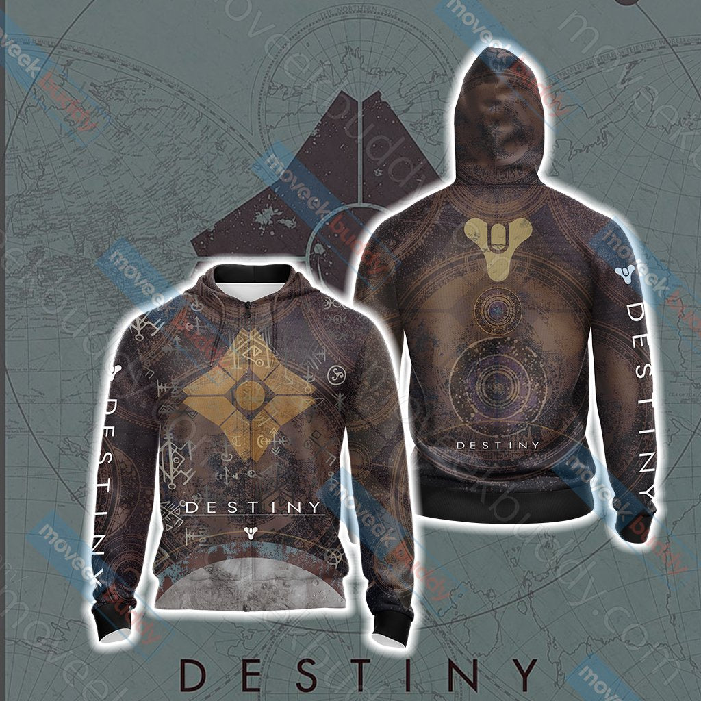 Destiny 2 Ghost Shell Unisex 3D T-shirt Zip Hoodie