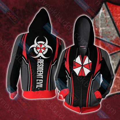 Resident Evil - Biohazard Unisex 3D T-shirt Zip Hoodie