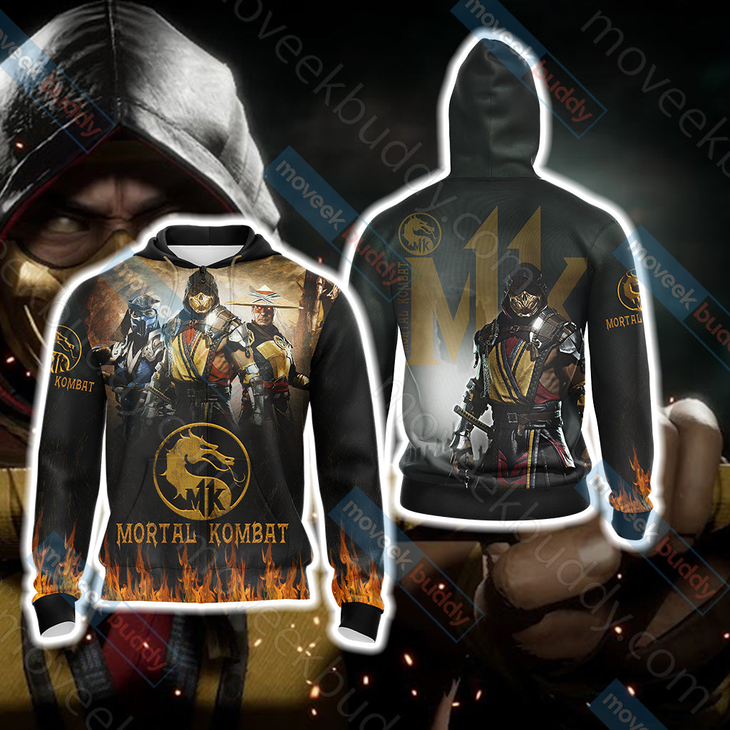 Mortal Kombat Unisex 3D T-shirt Zip Hoodie