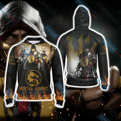 Mortal Kombat Unisex 3D T-shirt Zip Hoodie