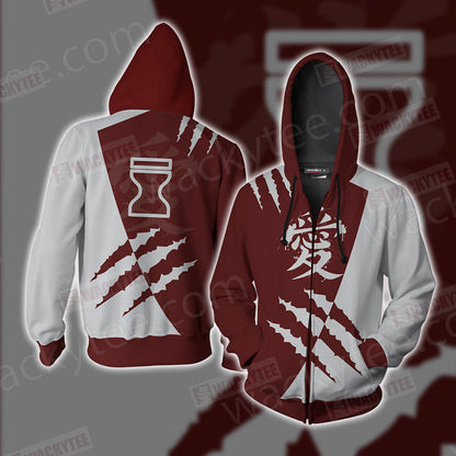 Naruto - Gaara New Look Unisex 3D T-shirt Zip Hoodie