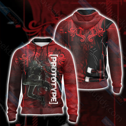 Prototype - Alex Mercer New Unisex 3D T-shirt Zip Hoodie